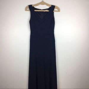 Calvin Klein Navy Pleated Top Maxi Dress Size 2